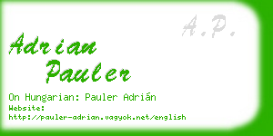 adrian pauler business card