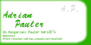 adrian pauler business card